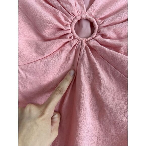 abercrombie & fitch O ring front collard short sleeve mini dress cottagecore S - Picture 6 of 6